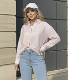 شومیز گره ای زنانه پارچه شیشه ای وارداتی همراه با تاپ