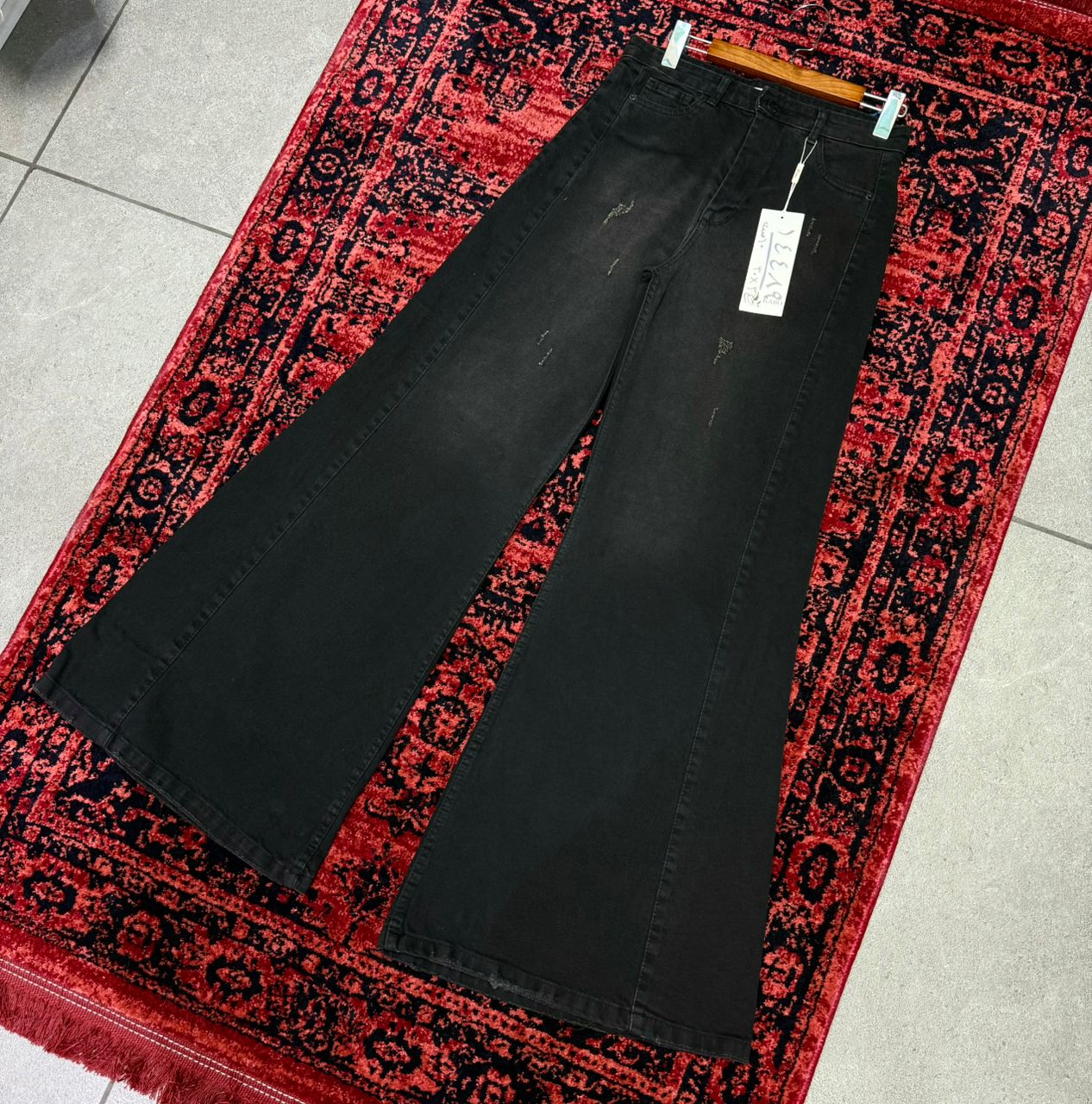 شلوار جین مدل شافل دو تیکه