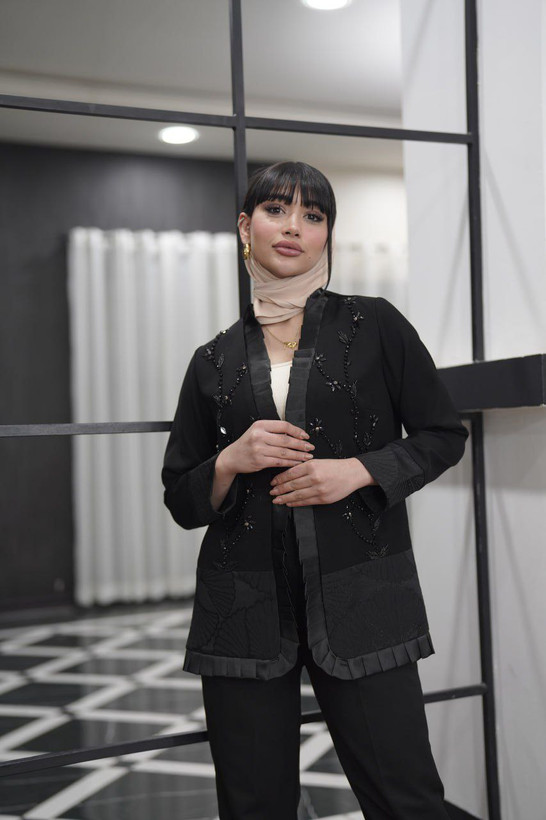 کت مجلسی زنانه مدل مروارید دوزی