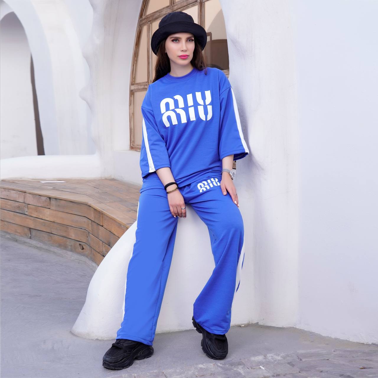 ست اسپرت زنانه  پارچه پنبه گلکسی