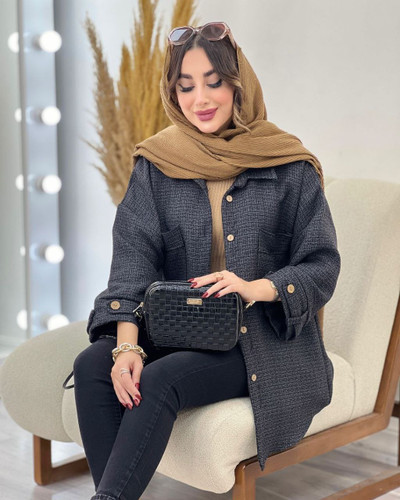 شومیز مانتویی پاییزه زنانه آستین فلش